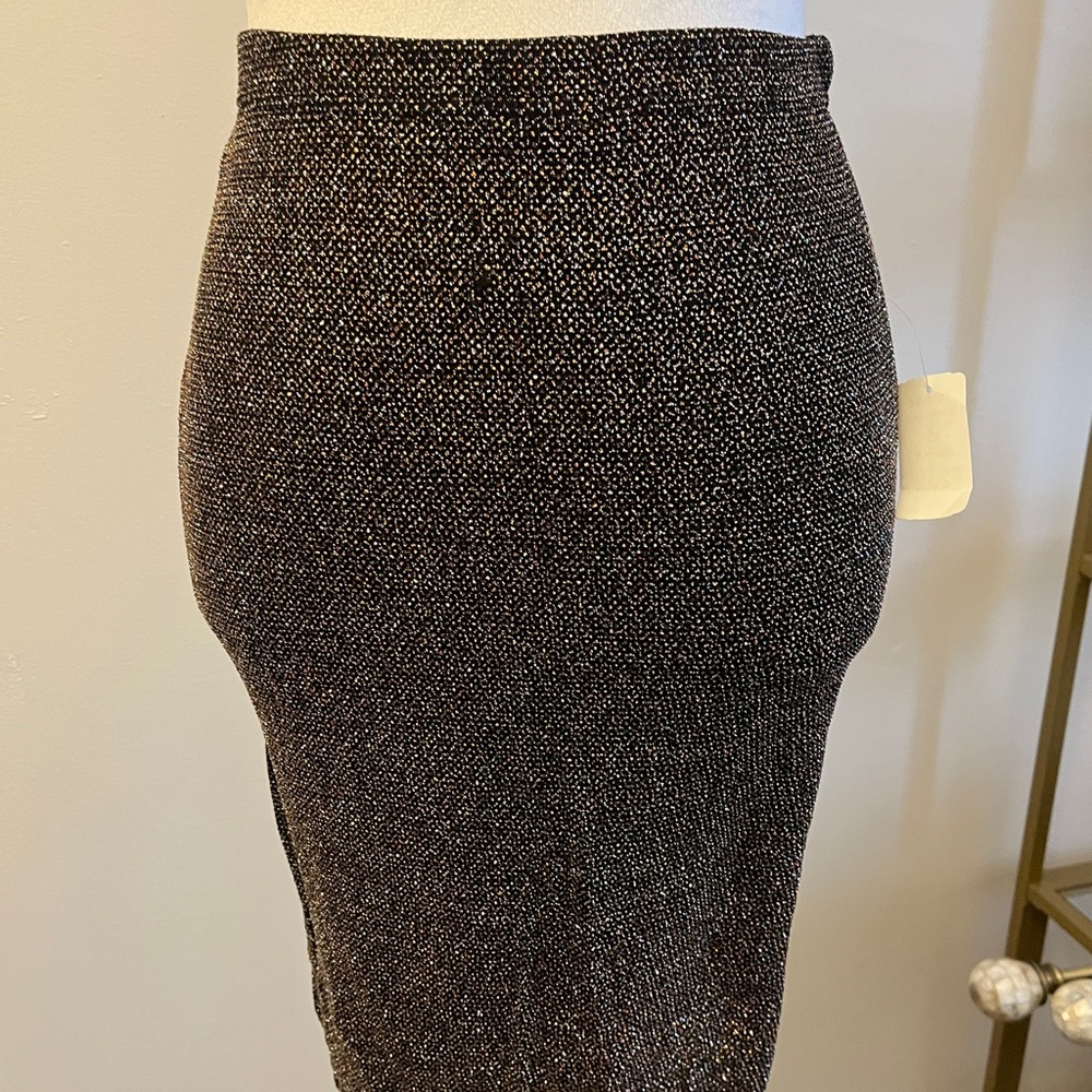 Elegant Black Tweed Skirt
